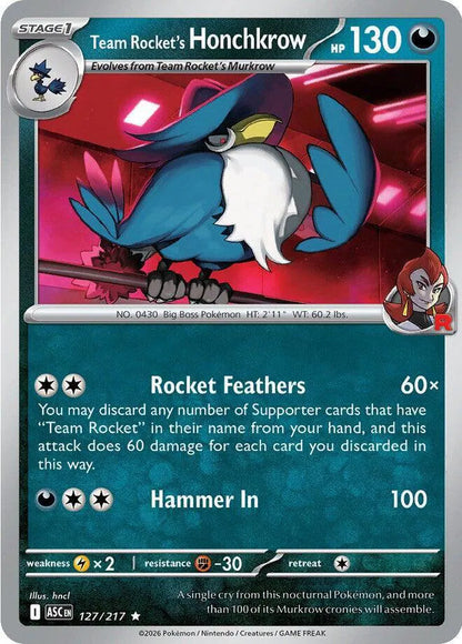 #127 Team Rocket's Honchkrow