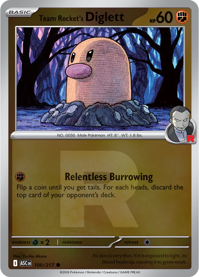 #100 Team Rocket's Diglett