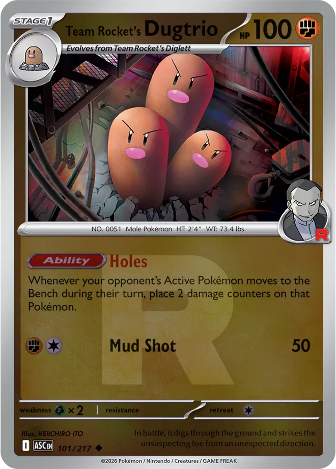 #101 Team Rocket's Dugtrio