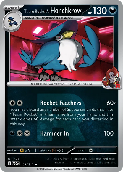 #127 Team Rocket's Honchkrow