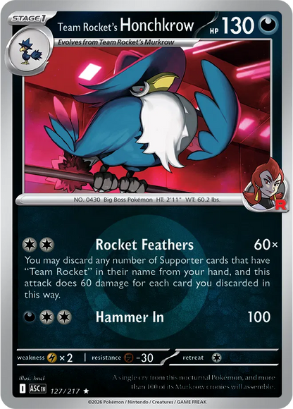 #127 Team Rocket's Honchkrow