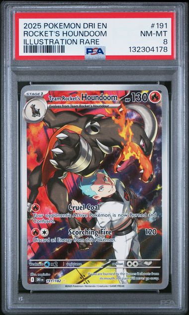 #191 Rocket's Houndoom - PSA 8