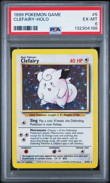 #005 CLEFAIRY - HOLO - PSA 6