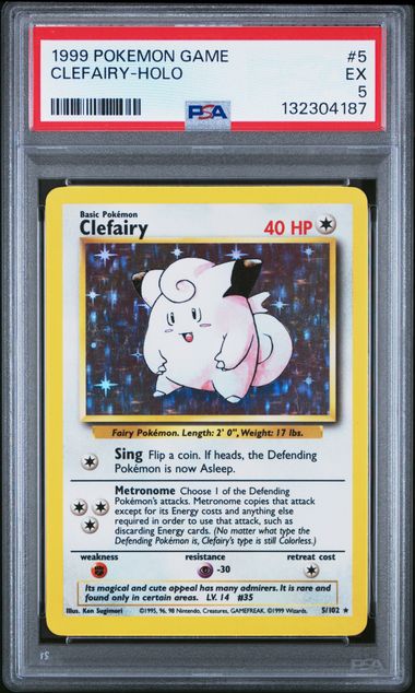 1999 POKEMON GAME #5 CLEFAIRY-HOLO
