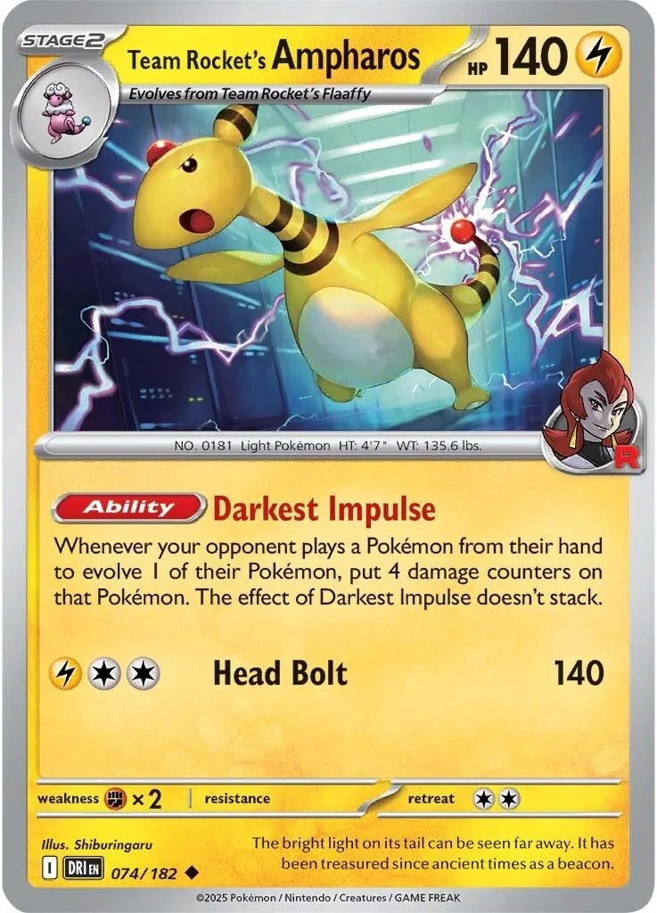 #074 Team Rocket's Ampharos