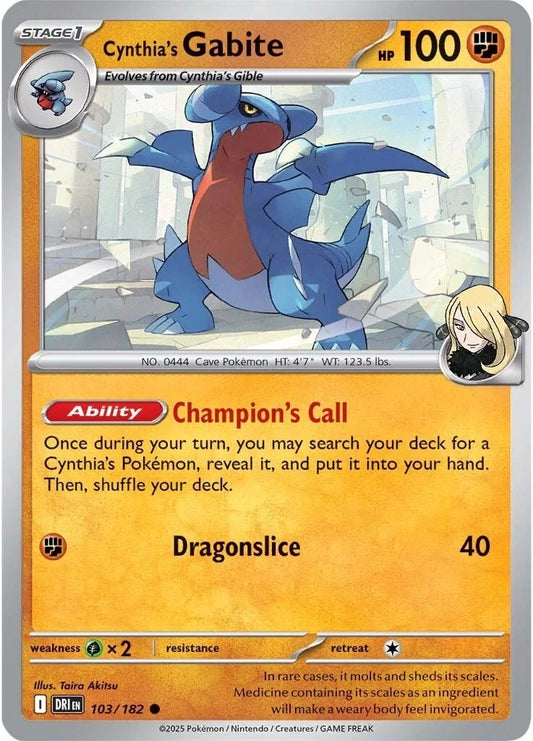 #103 Cynthia's Gabite