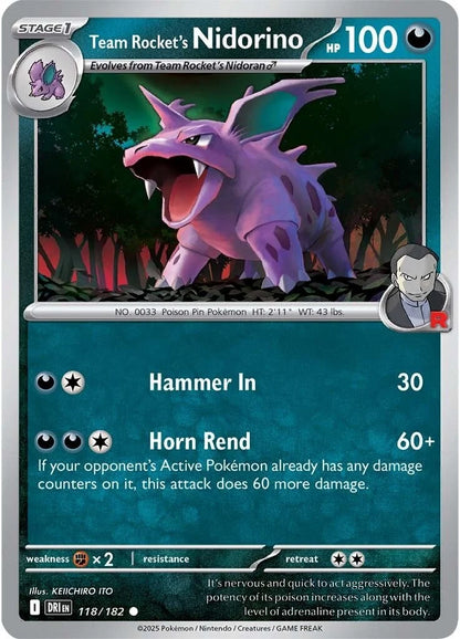#118 Team Rocket's Nidorino