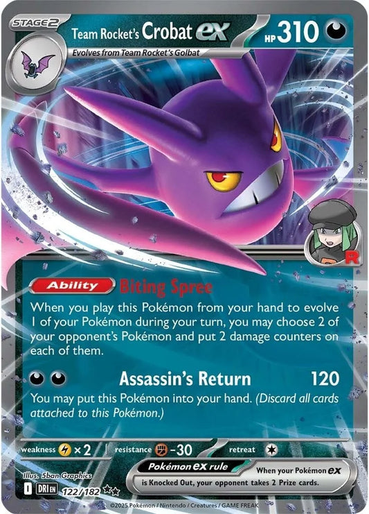 #122 Team Rocket's Crobat EX