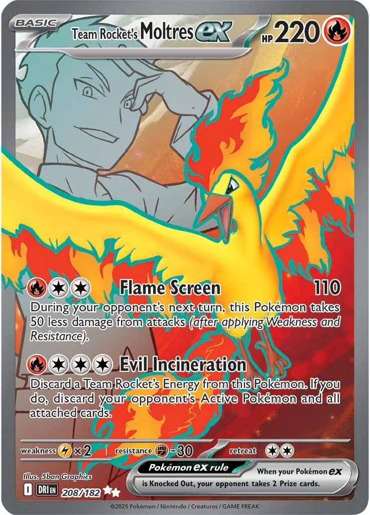 #208 Team Rocket's Moltres EX