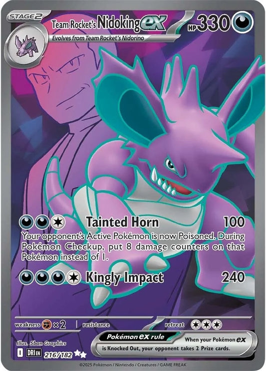 #216 Team Rocket's Nidoking EX