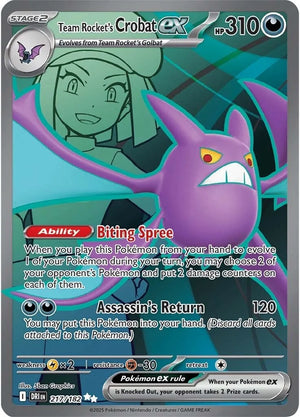 #217 Team Rocket's Crobat EX