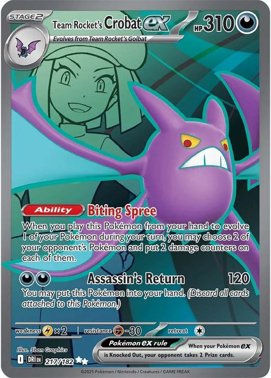#217 Team Rocket's Crobat EX